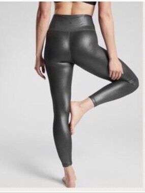 ATHLETA FAUX LEATHER LEGGINGS XS PETITE